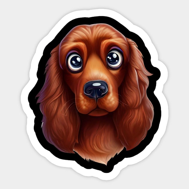 Furrific Irish Setter Sticker by Art By Mojo